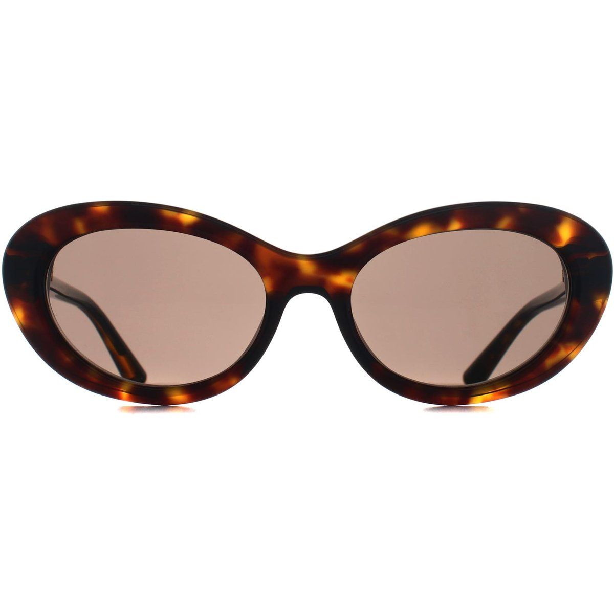 Markante ovale Schildpatt-Sonnenbrille