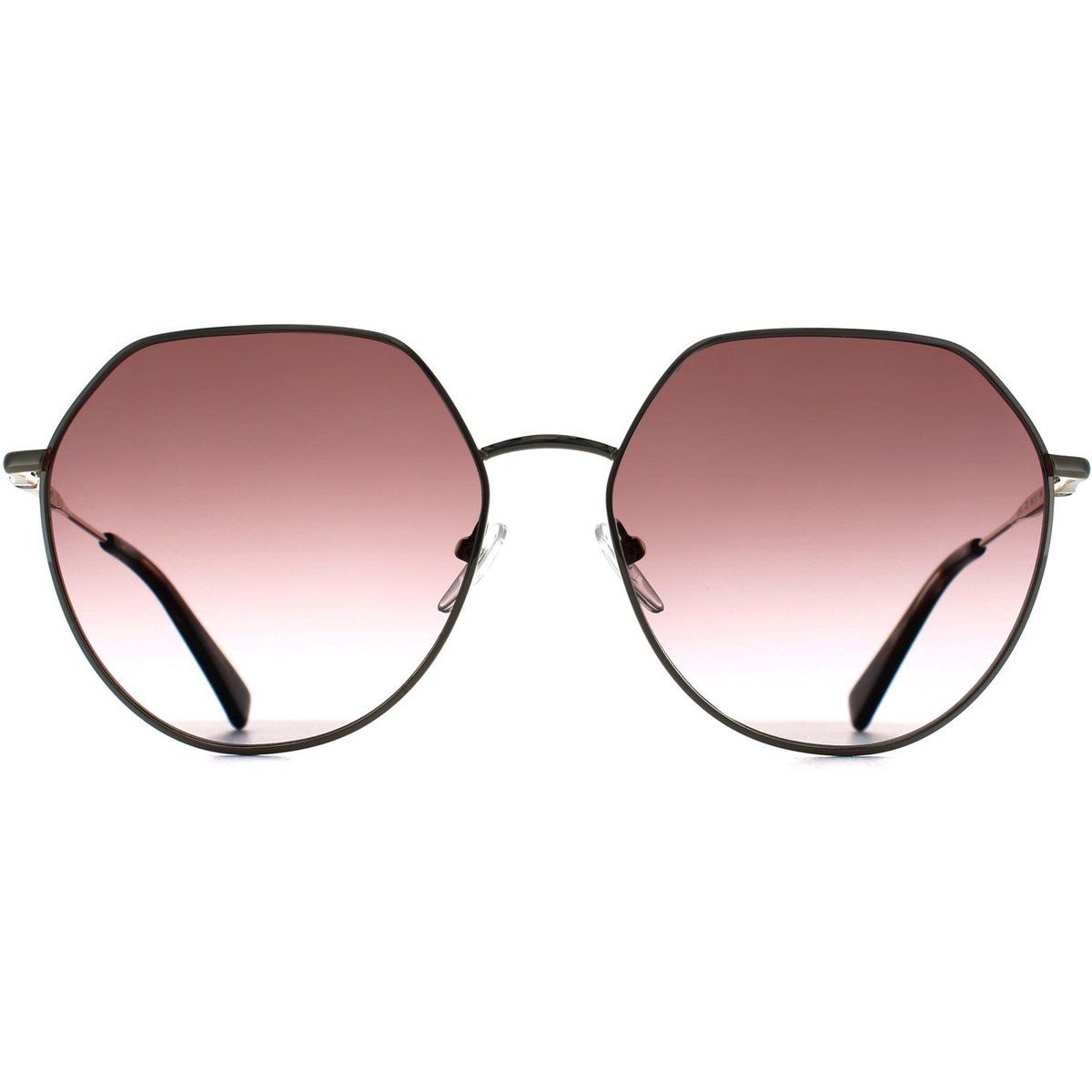 Übergroße geometrische Metall-Sonnenbrille