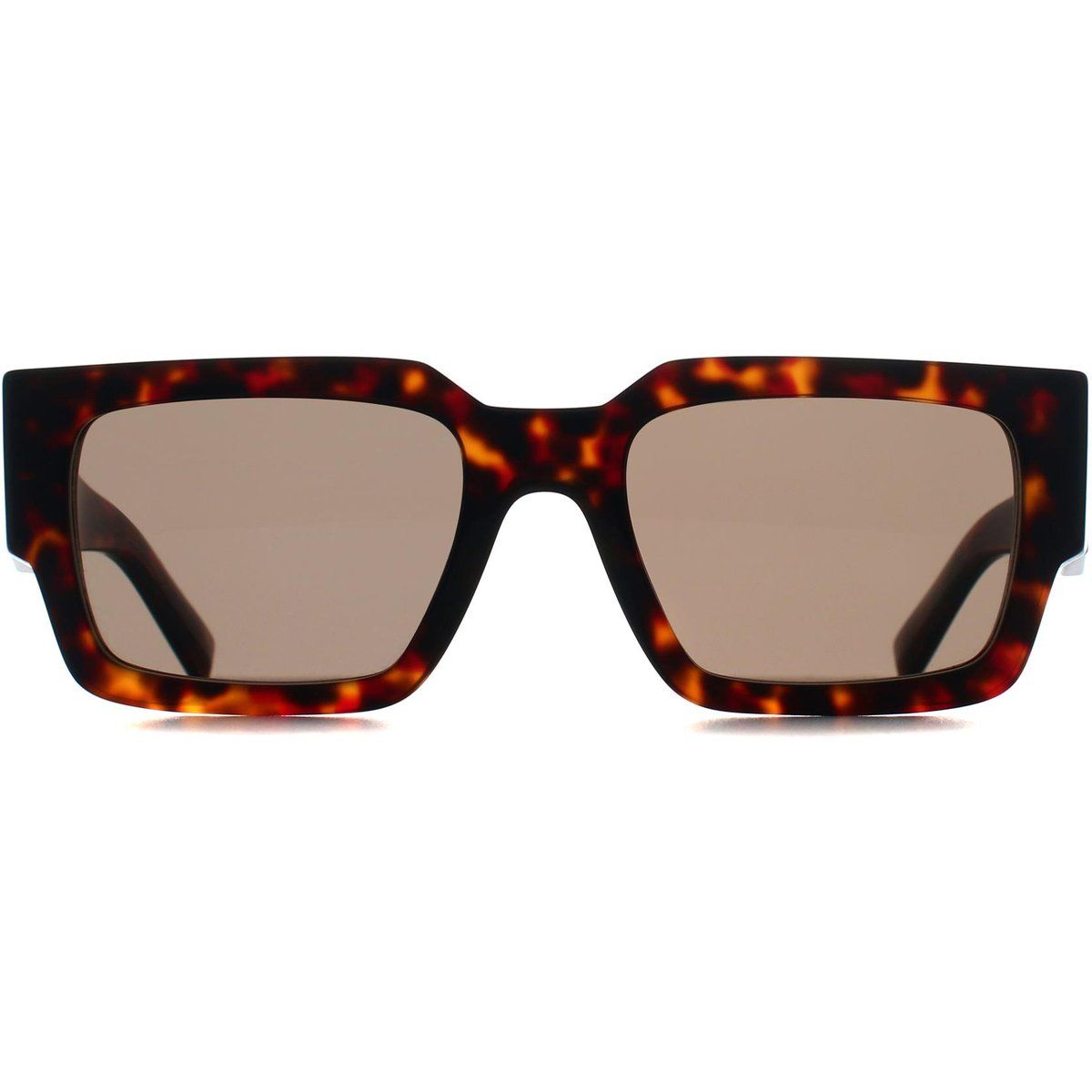 Markante rechteckige Schildpatt Sonnenbrille