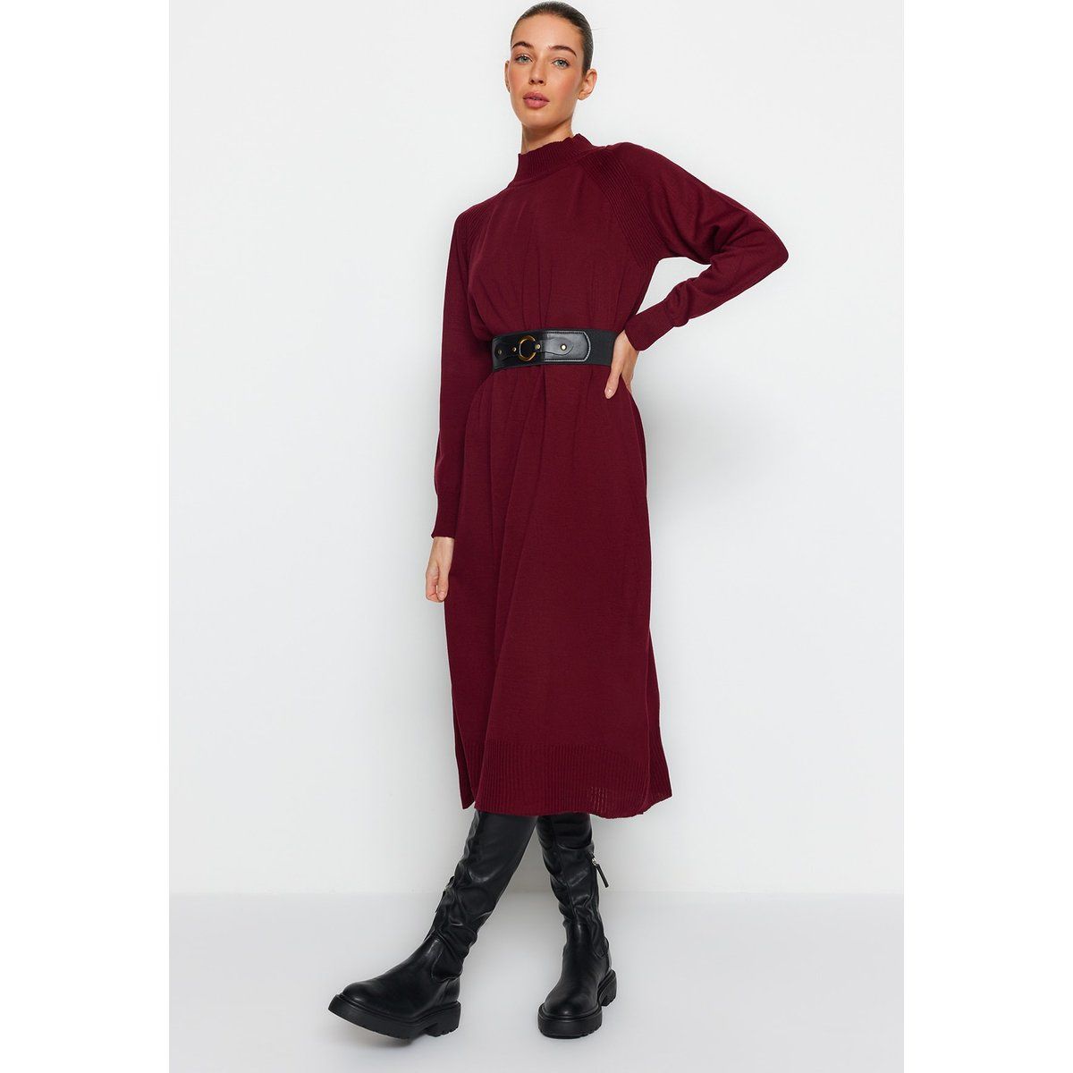 Maxikleid aus Rippstrick