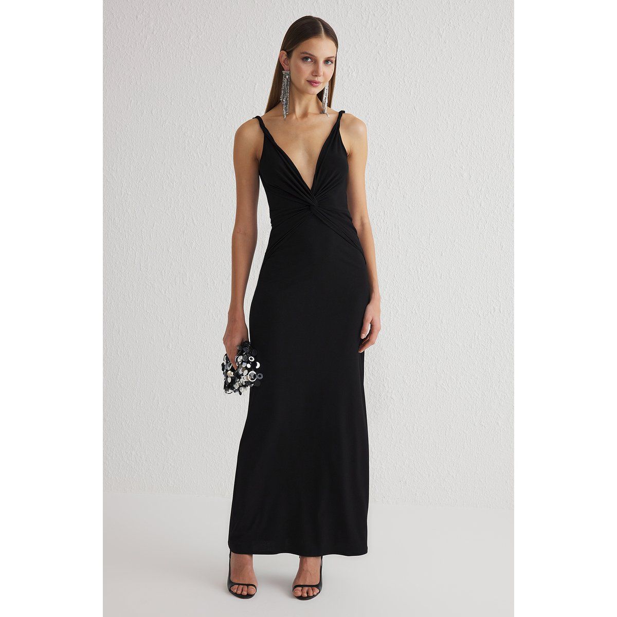 Elegantes Maxikleid mit Knotendetail