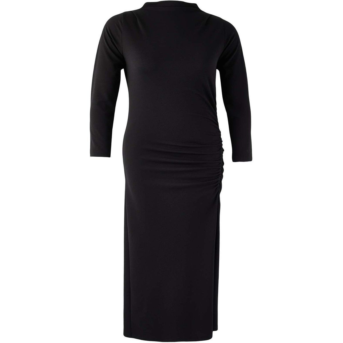 Maxikleid mit seitlicher Raffung