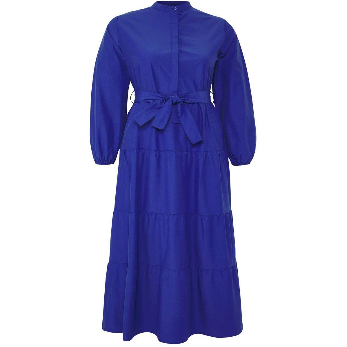 Gestuftes Maxikleid aus Baumwollmix
