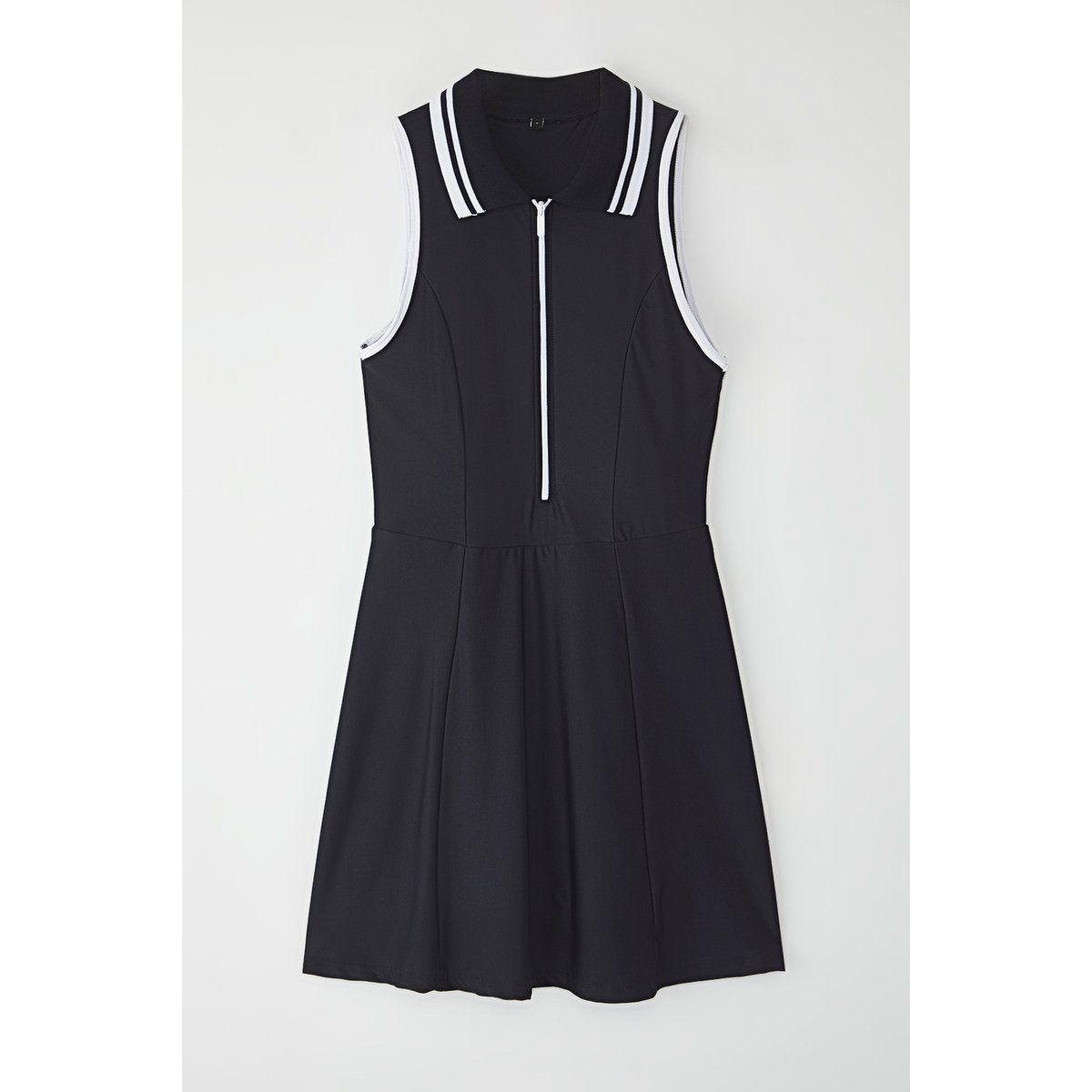 Ärmelloses Mini-Polokleid mit Reißverschluss