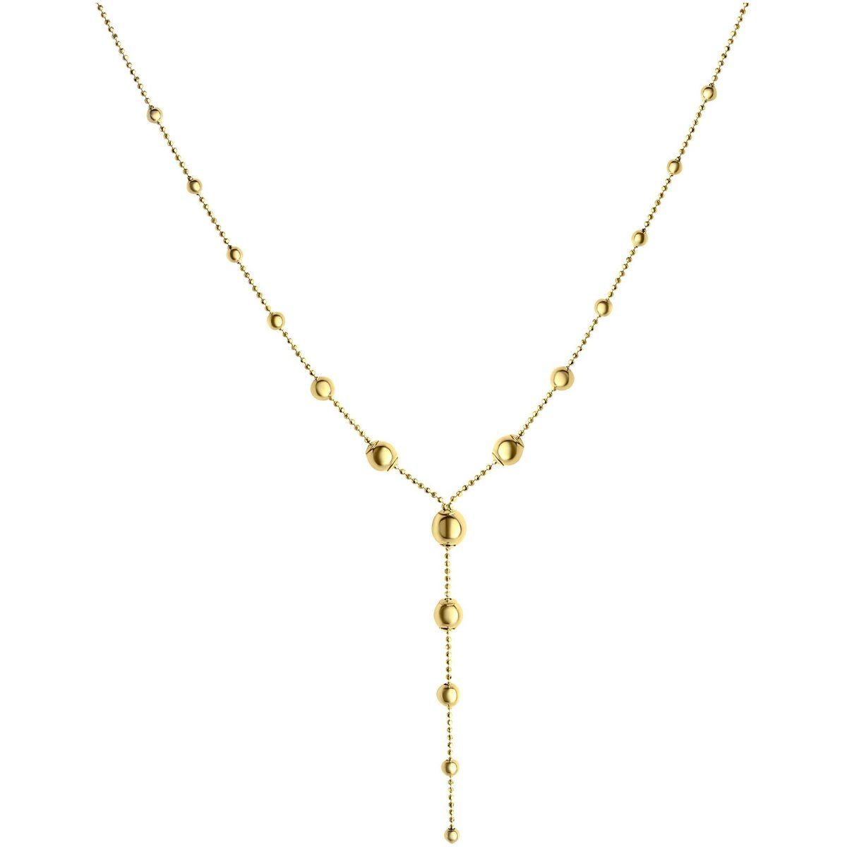 Elegante Goldene Y-Kugelkette