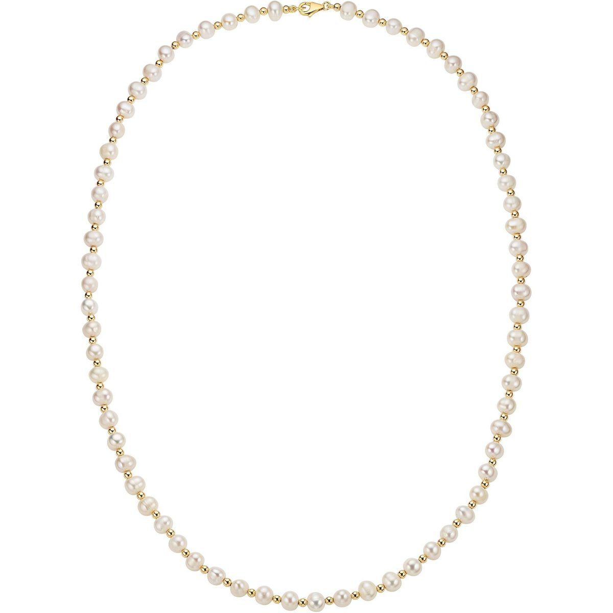 Collier mit Perlen und Goldperlen