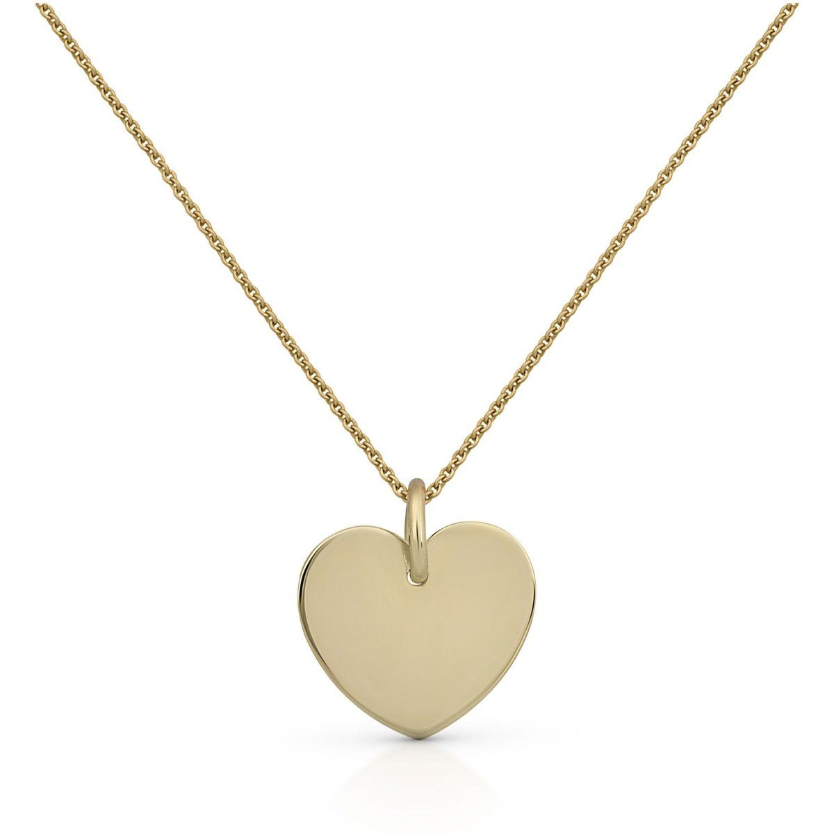 Klassische Goldkette mit Herzanhänger
