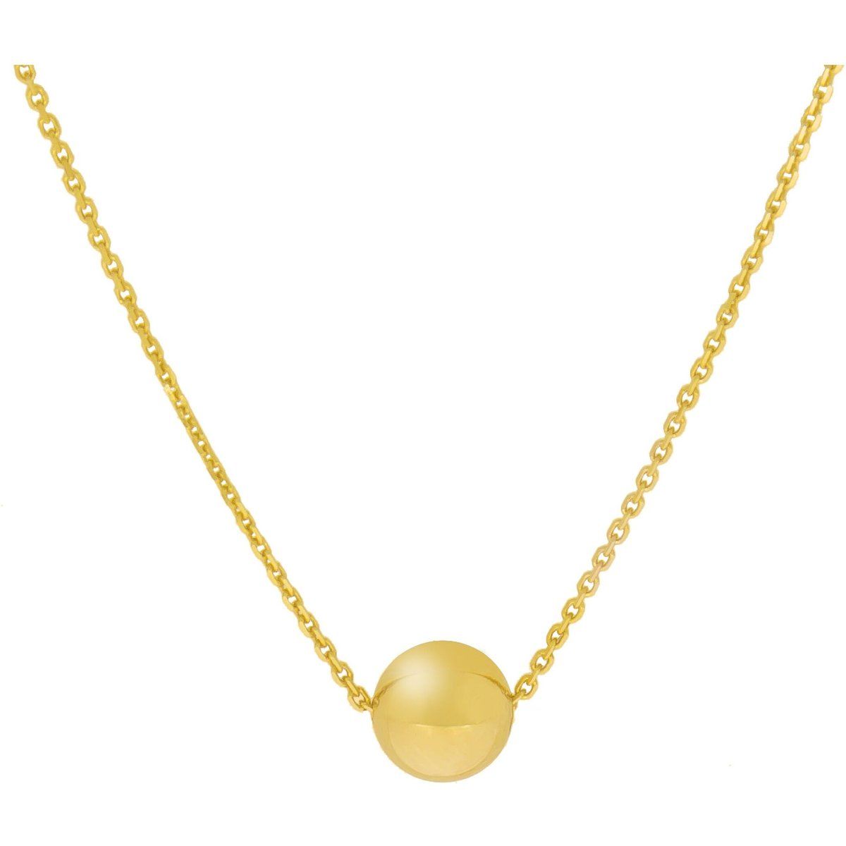 Minimalistische Goldkette mit Kugelanhänger