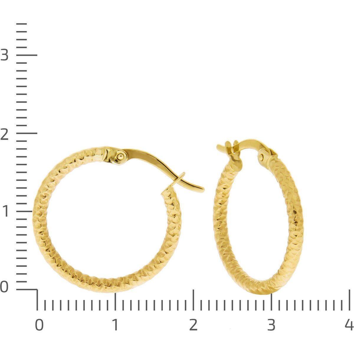 Strukturierte Goldene Creolen