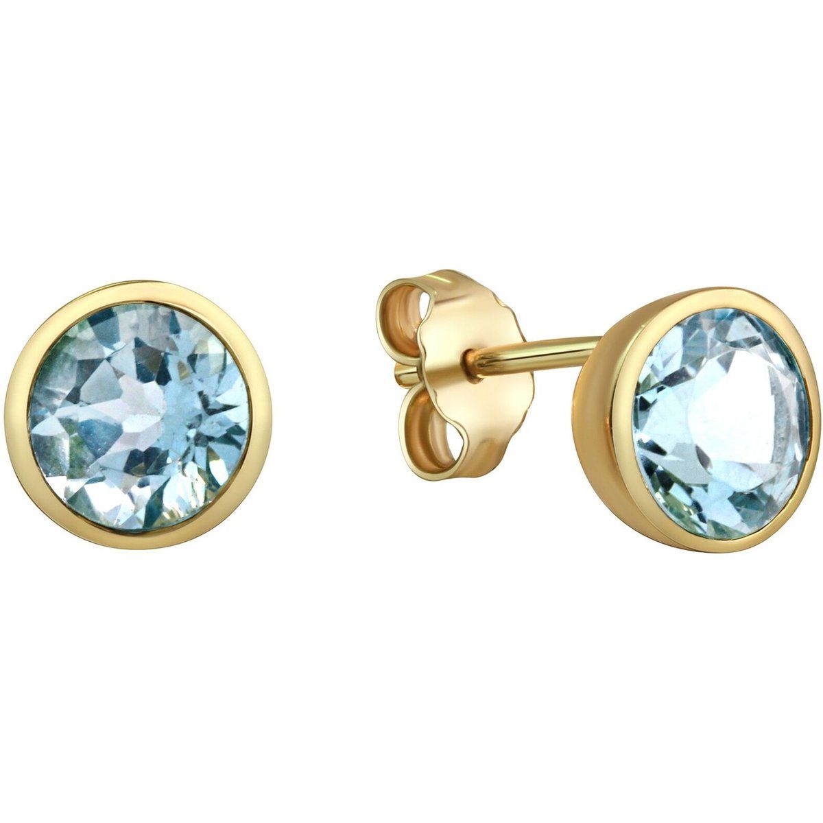 Elegante Goldstecker mit Blautopas