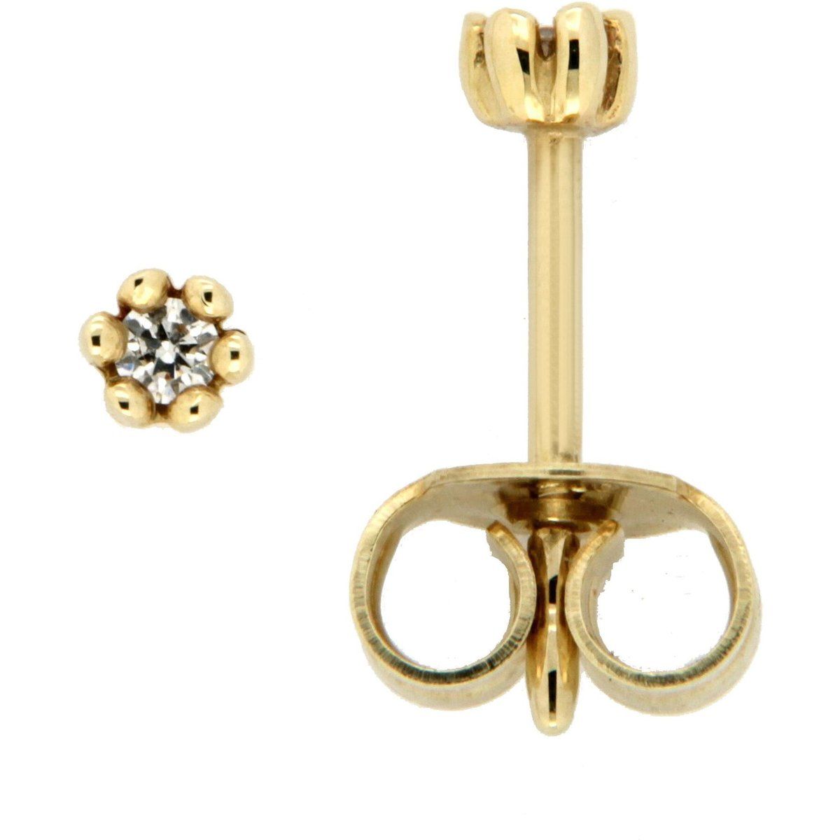 Goldene Diamant-Ohrstecker im Blumendesign