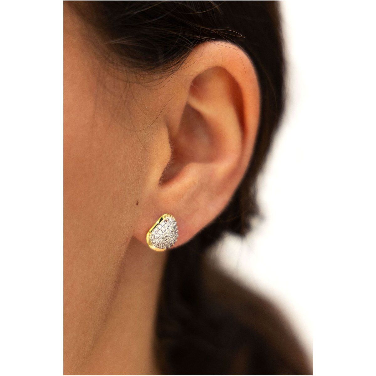 Elegante Pavé-Tropfen-Ohrstecker