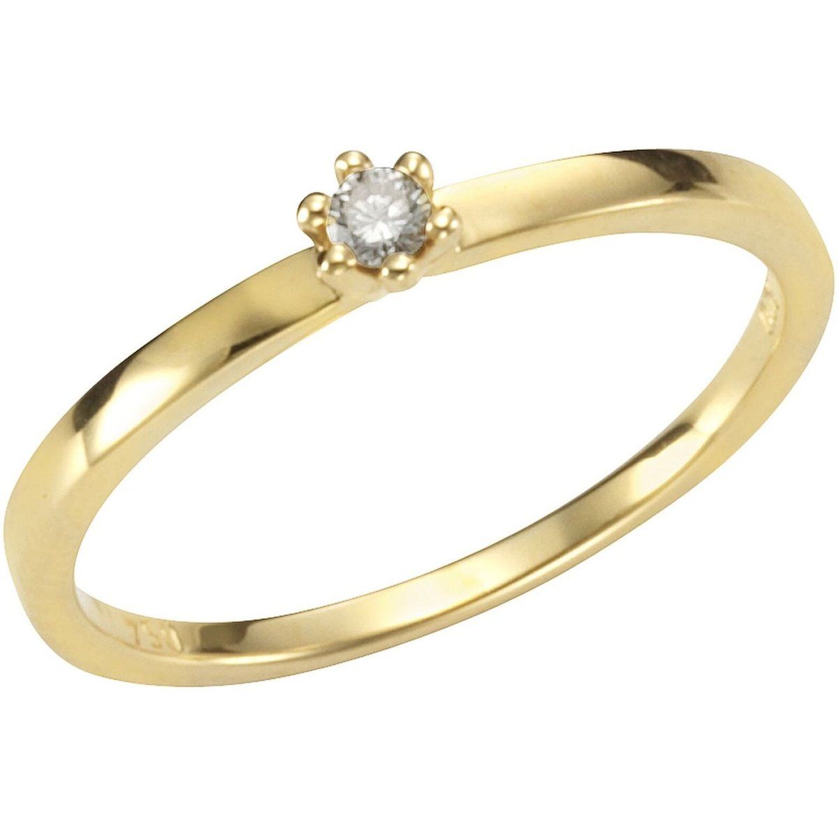 Eleganter minimalistischer Solitär-Diamantring