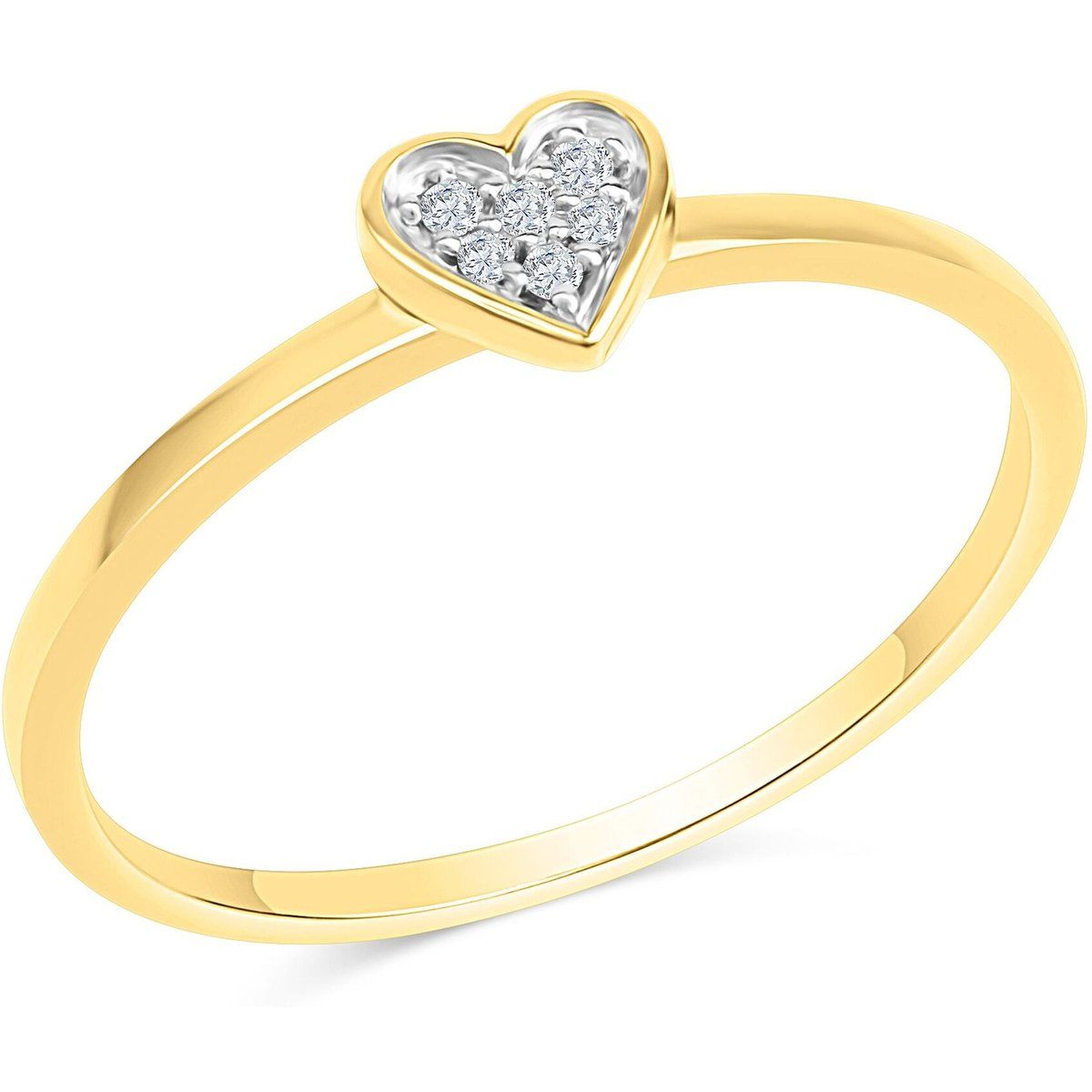Funkelnder Ring mit Herzmotiv